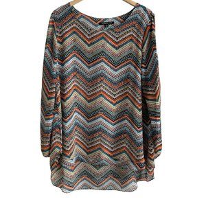 Zac & Rachel Woman Semi-Sheer Top (2X)